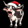 Funny Christmas Cow PNG – Farmhouse Holiday Clipart